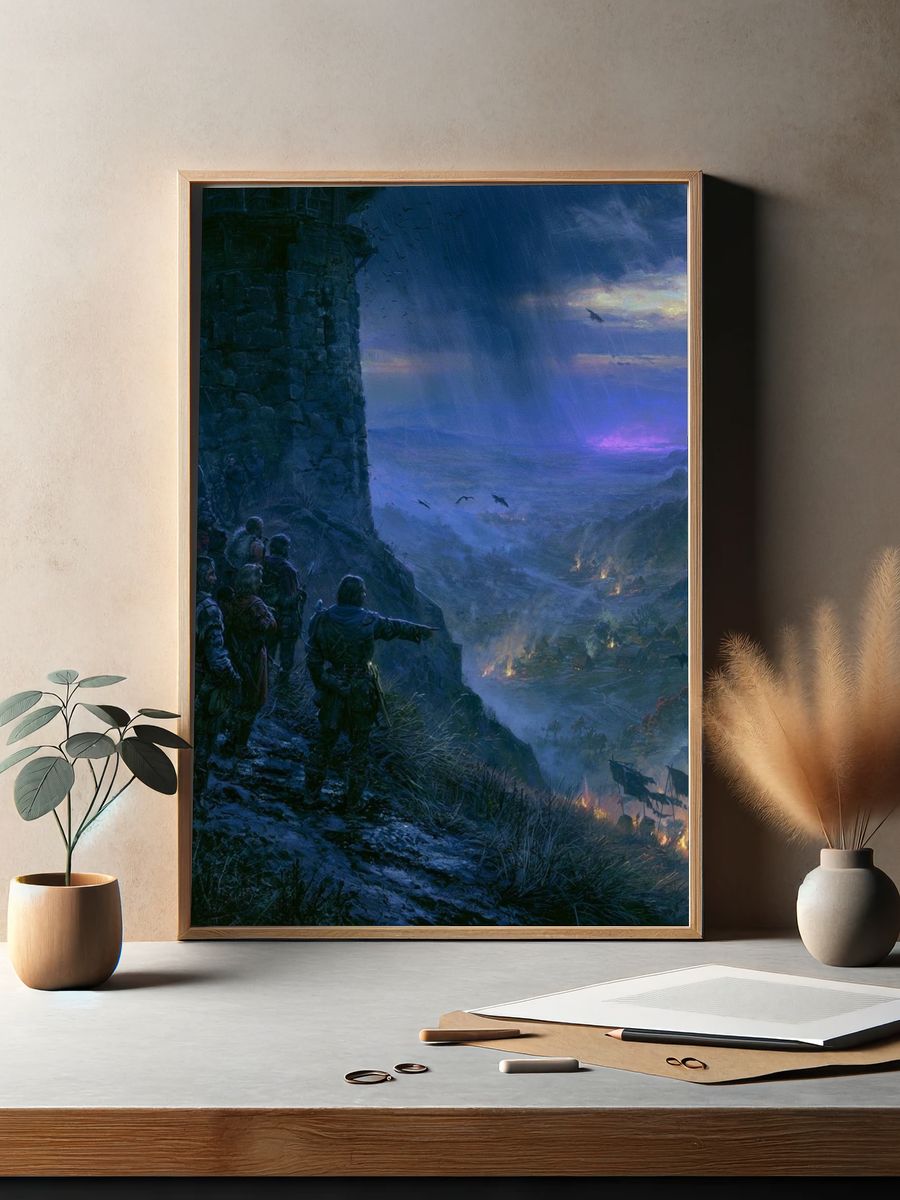 Fantasy Siege Landscape Poster. — room view 2