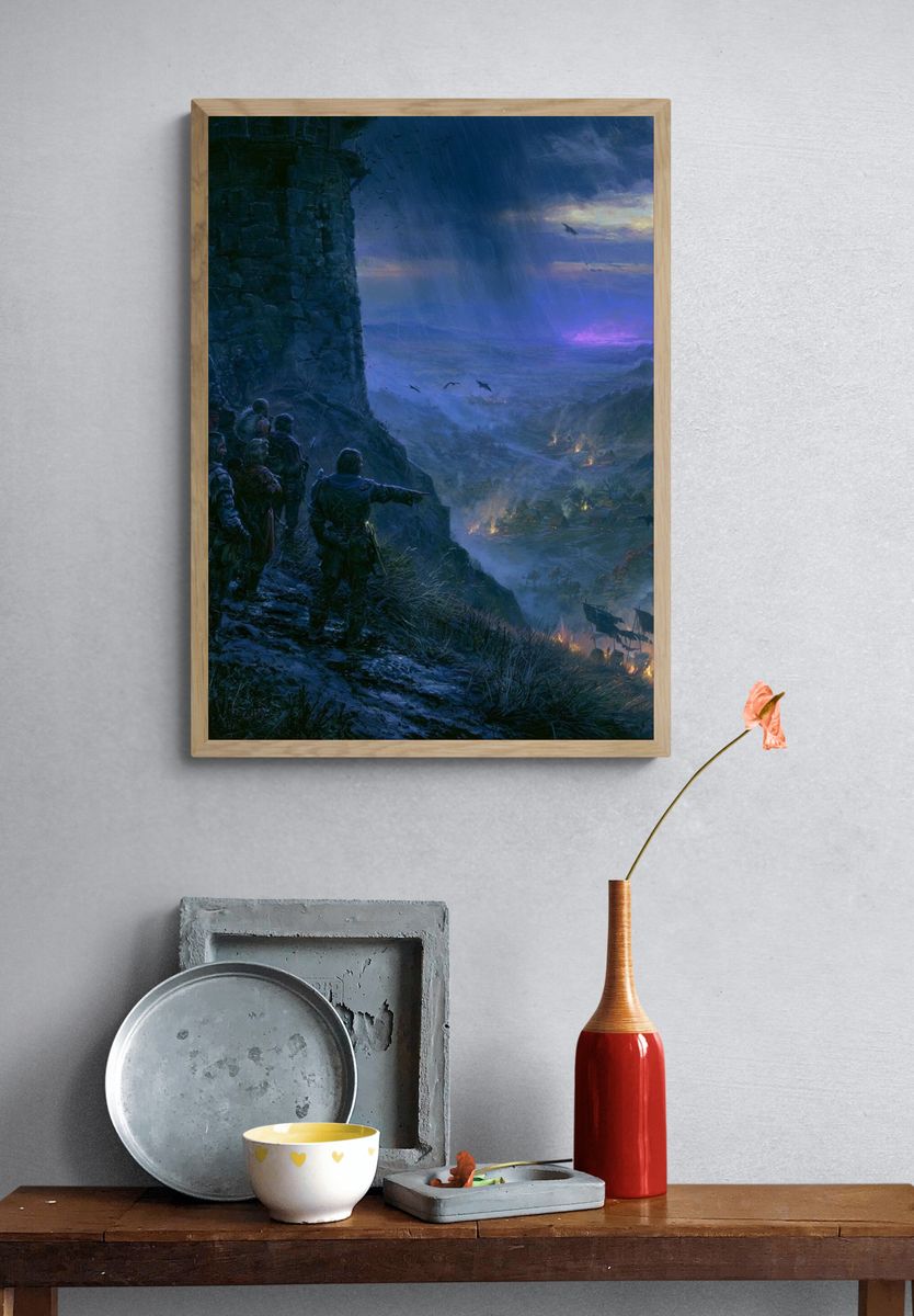 Fantasy Siege Landscape Poster. — room view 3