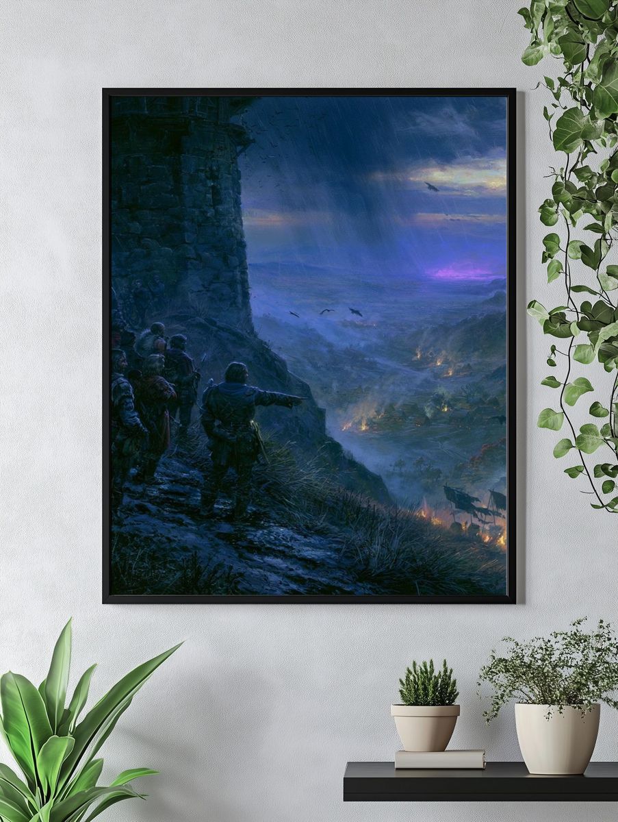 Fantasy Siege Landscape Poster. — room view 4