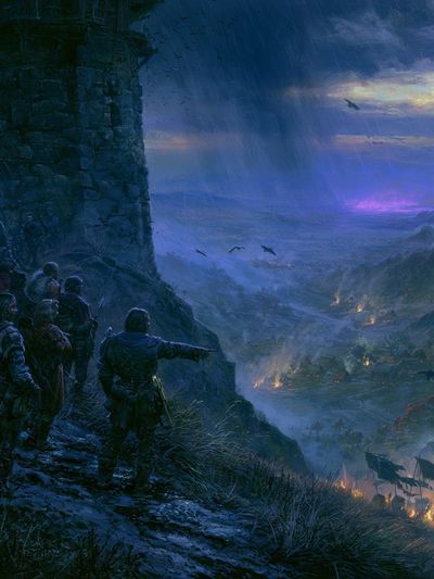 Fantasy Siege Landscape Poster.