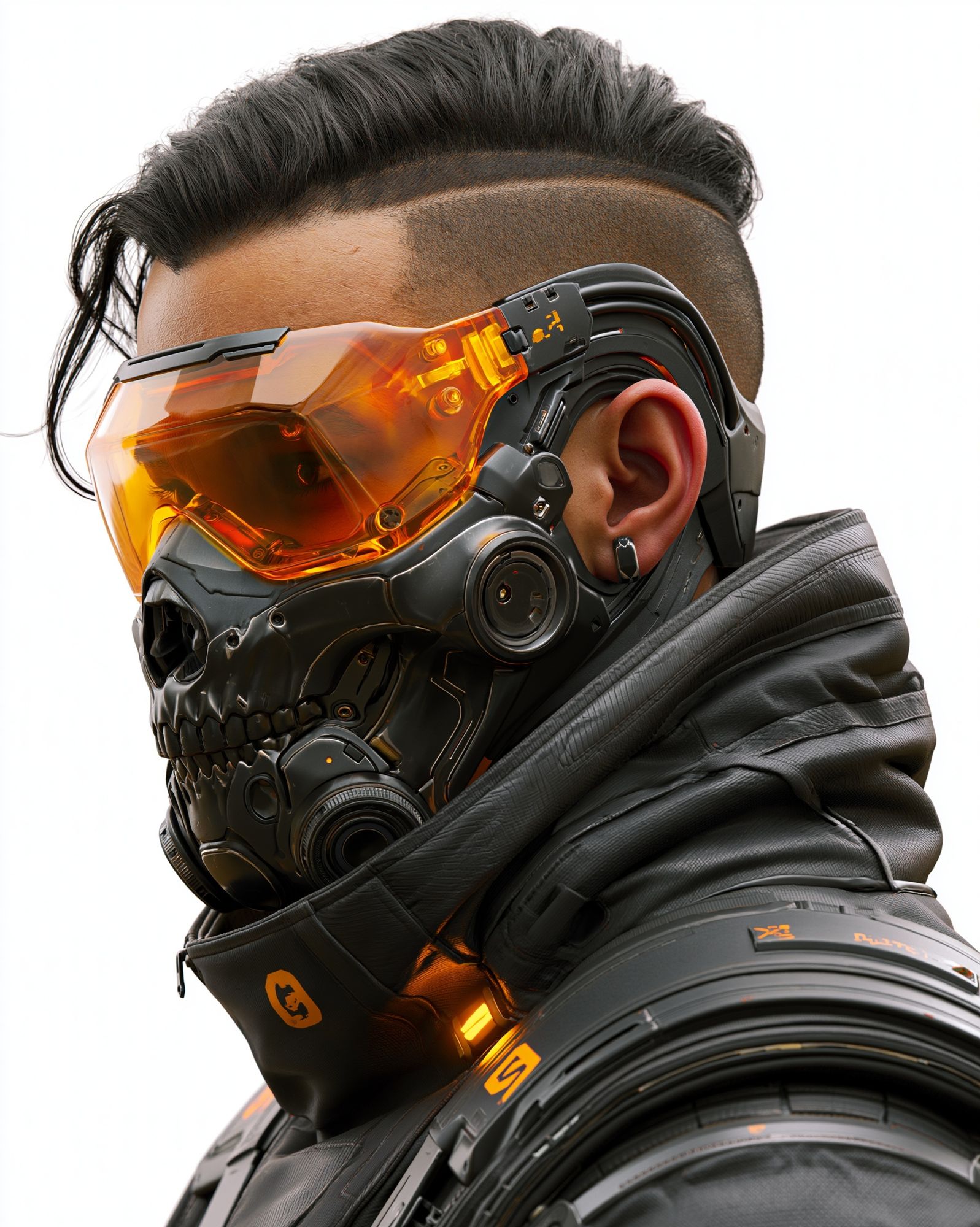 Cyberpunk Mask Portrait Poster. poster detail