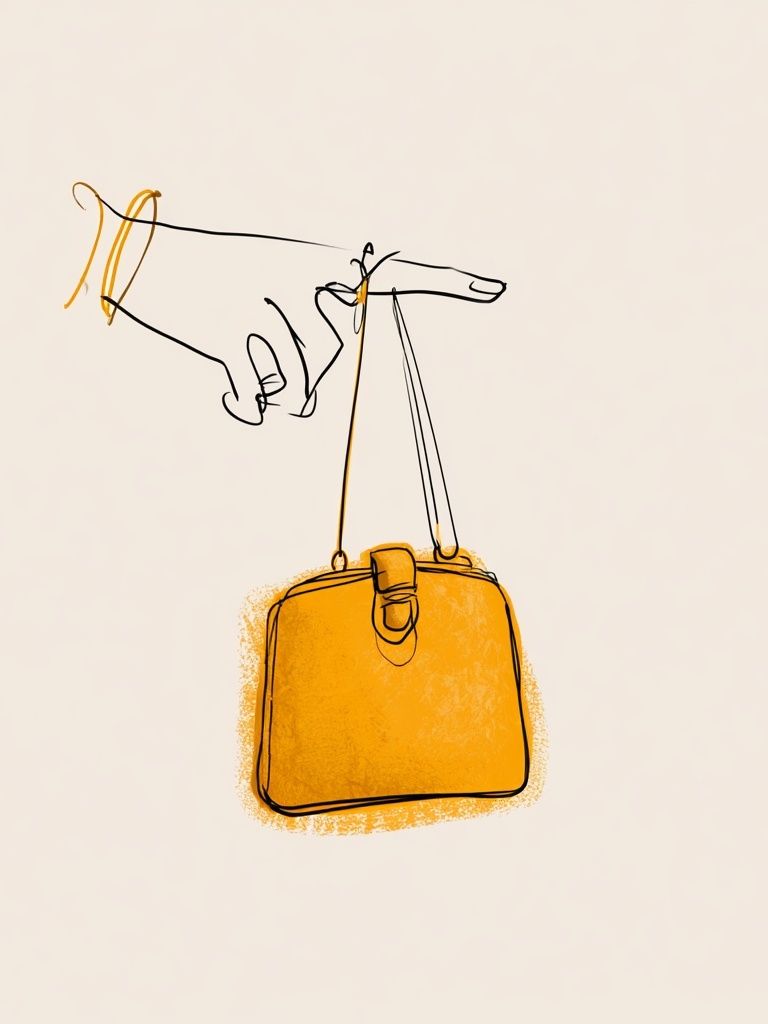 Handbag Line Art Poster. poster detail