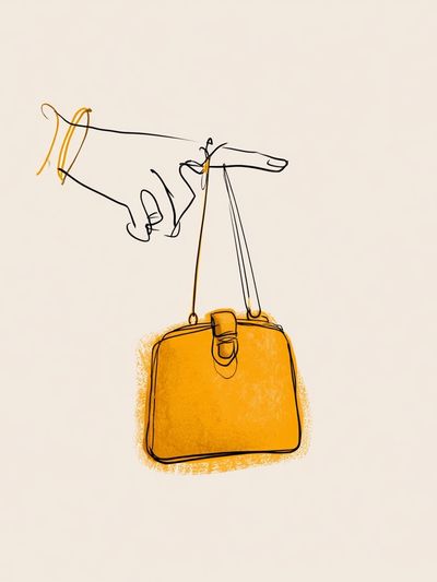 Handbag Line Art Poster. poster