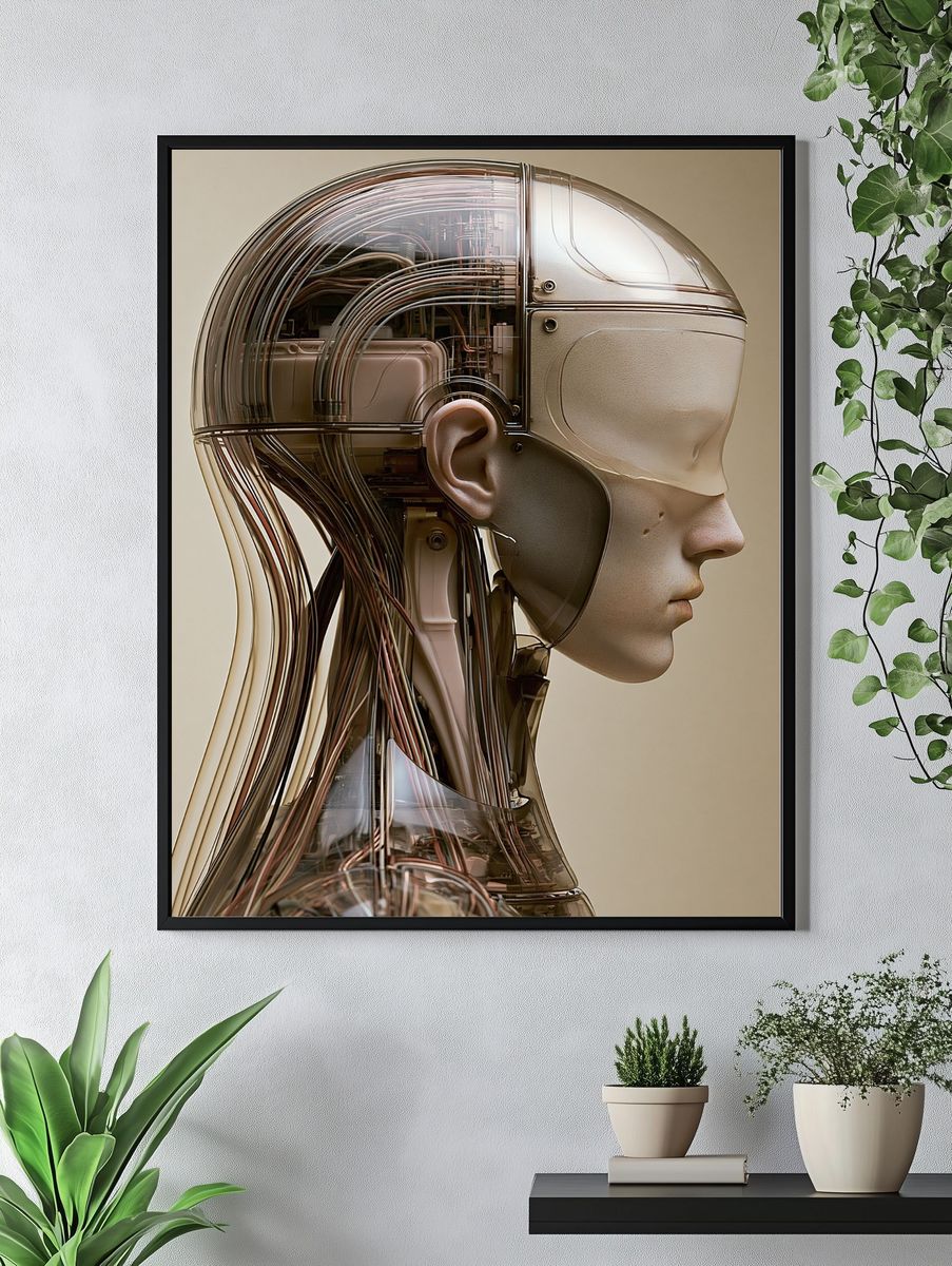 Cybernetic Human Profile Print. — room view 4