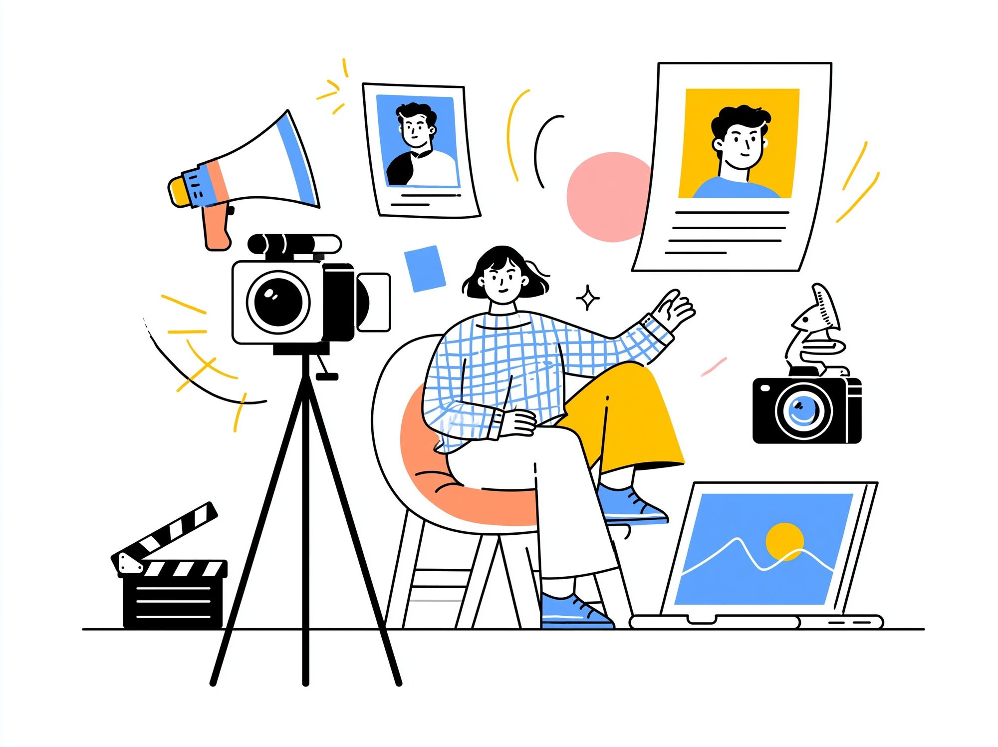 Creative Studio Illustration Poster. poster — illustration art