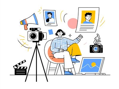 Creative Studio Illustration Poster.