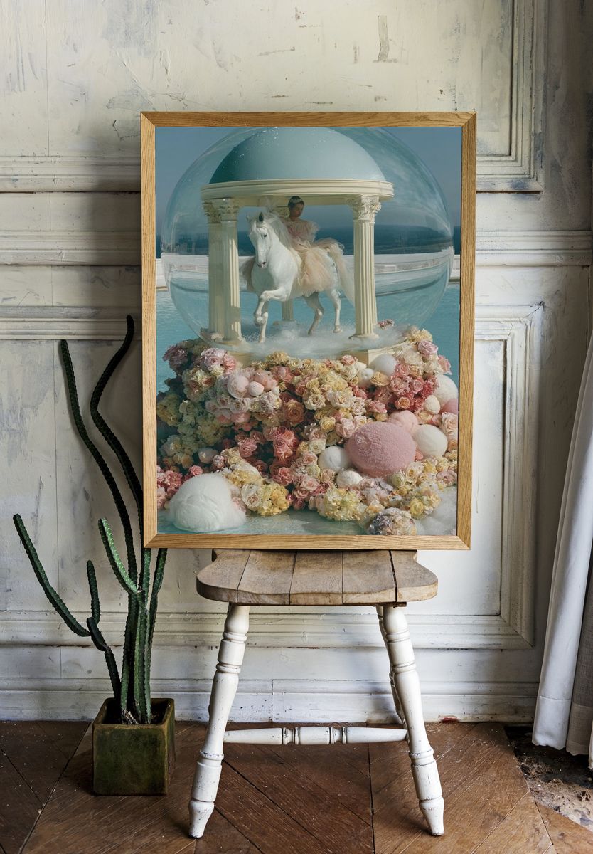 Dreamlike Horse Dome Illustration Poster. — room view 1