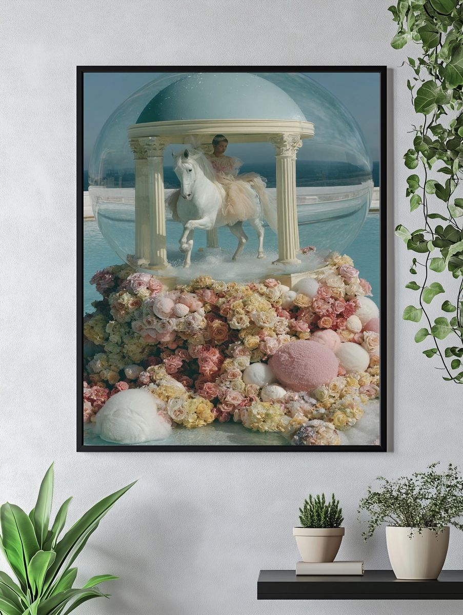 Dreamlike Horse Dome Illustration Poster. — room view 4
