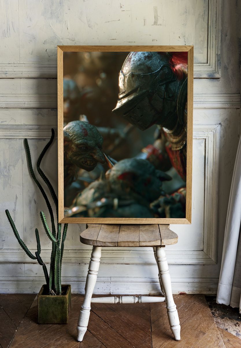 Goblin Battle Scene Illustration Poster. room preview