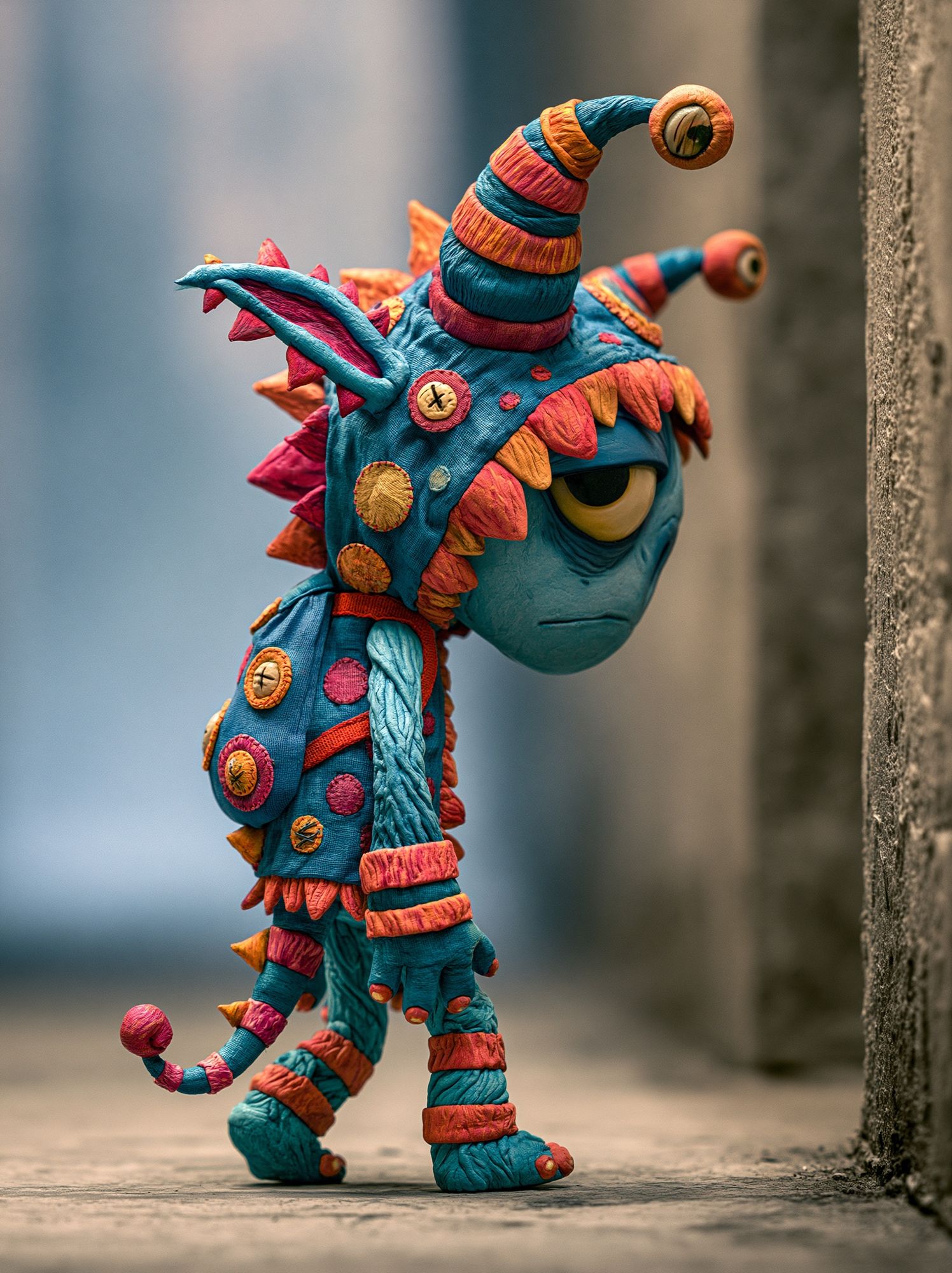 Whimsical Monster Character Poster. poster detail