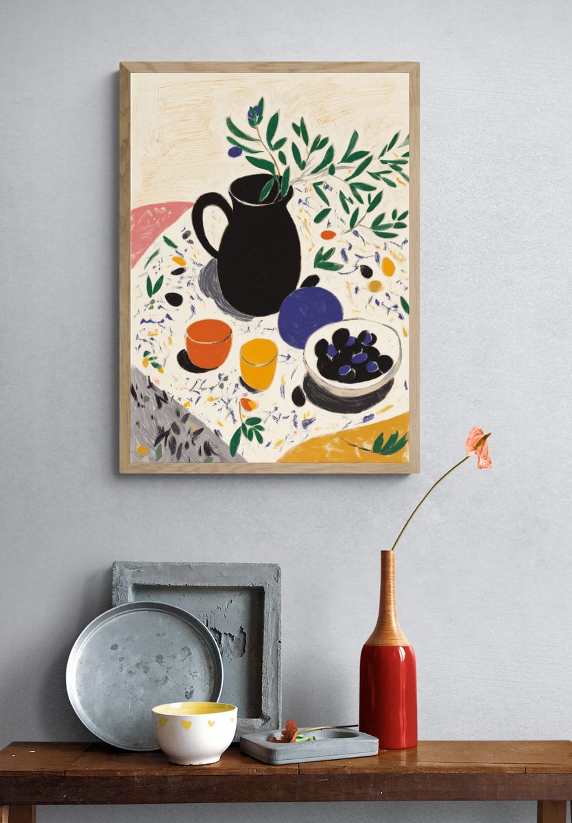 Mediterranean Still Life — Illustration Print. — room view 3
