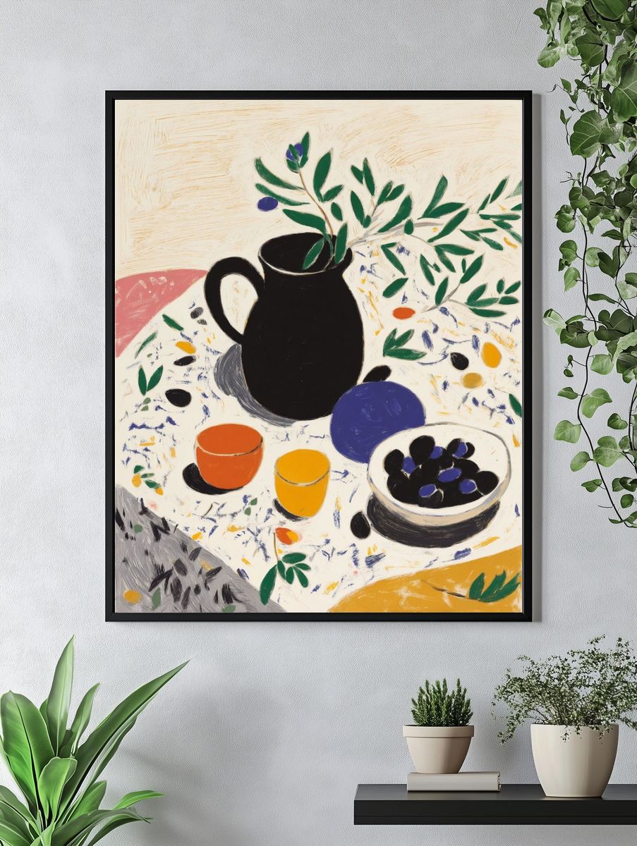 Mediterranean Still Life — Illustration Print. — room view 4