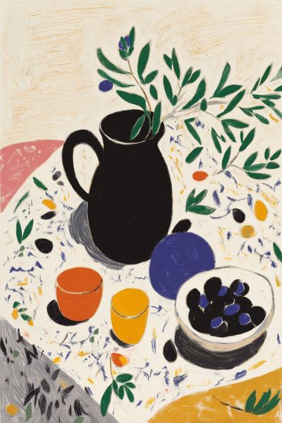 Mediterranean Still Life — Illustration Print. poster print