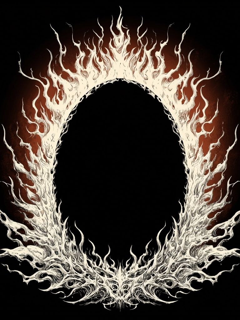 Flame Wreath Abstract Poster. poster detail