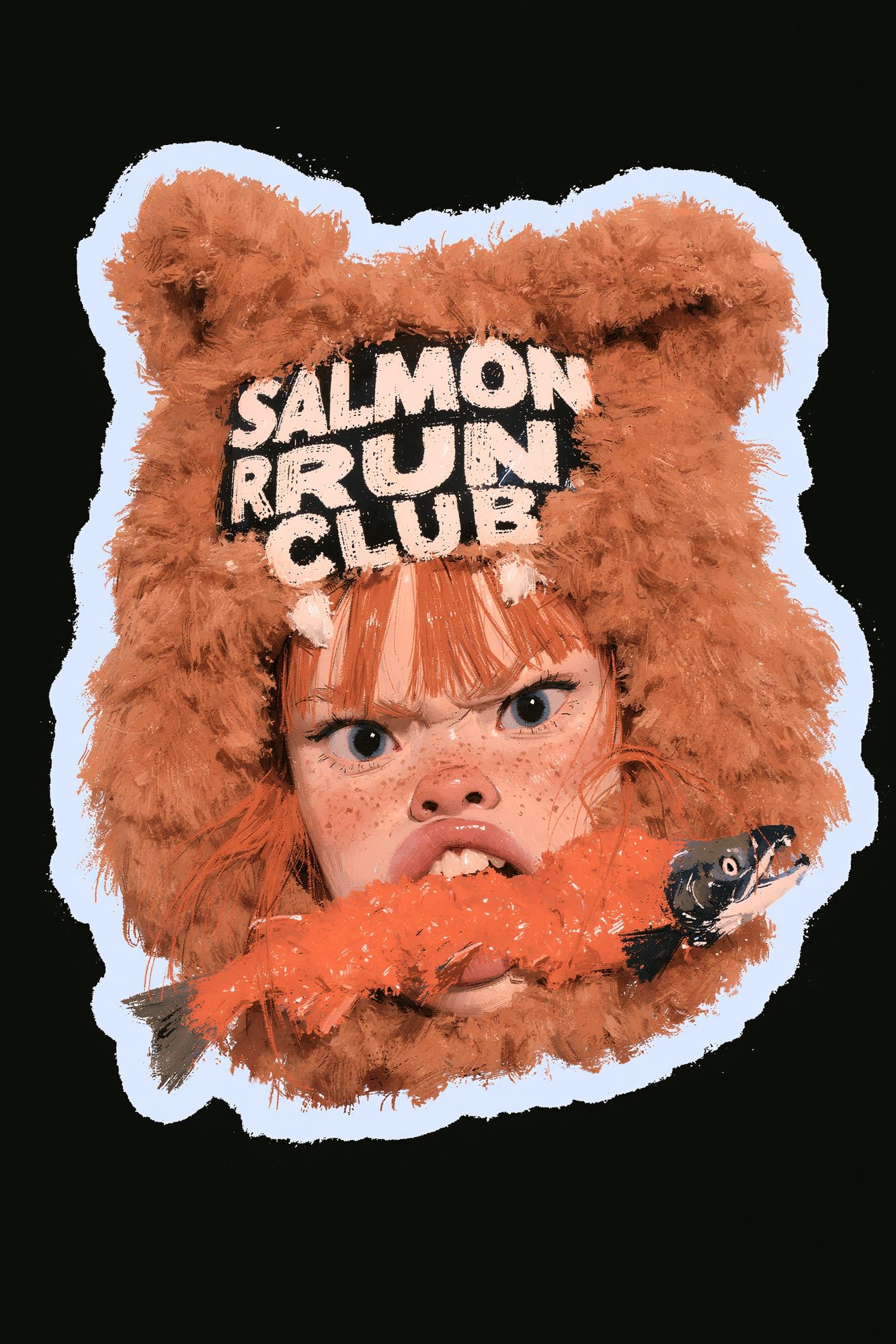 Salmon Run Club Illustration Poster. poster detail