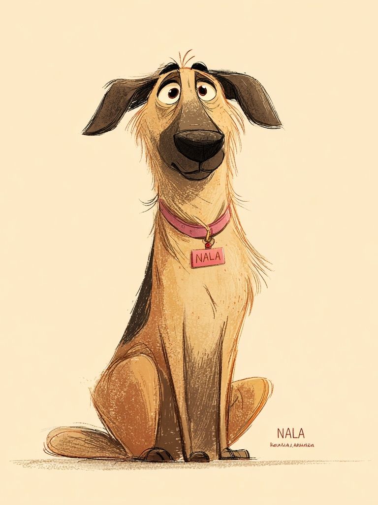 Nala the Dog Illustration Poster. poster — illustration art