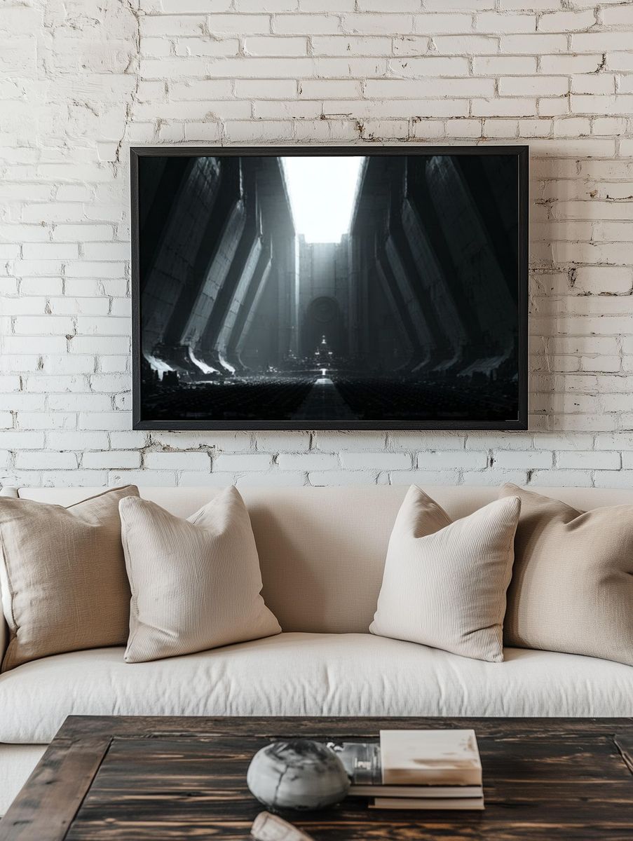 Sci-Fi Monolith Corridor Poster. — room view 1