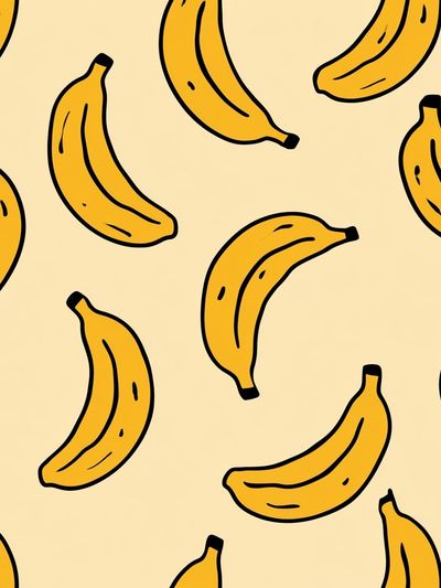 Banana Pattern Illustration Poster.