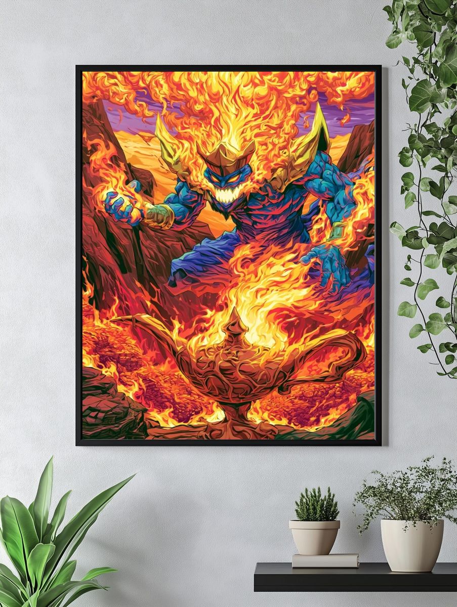 Fire Demon Fantasy Poster. — room view 4