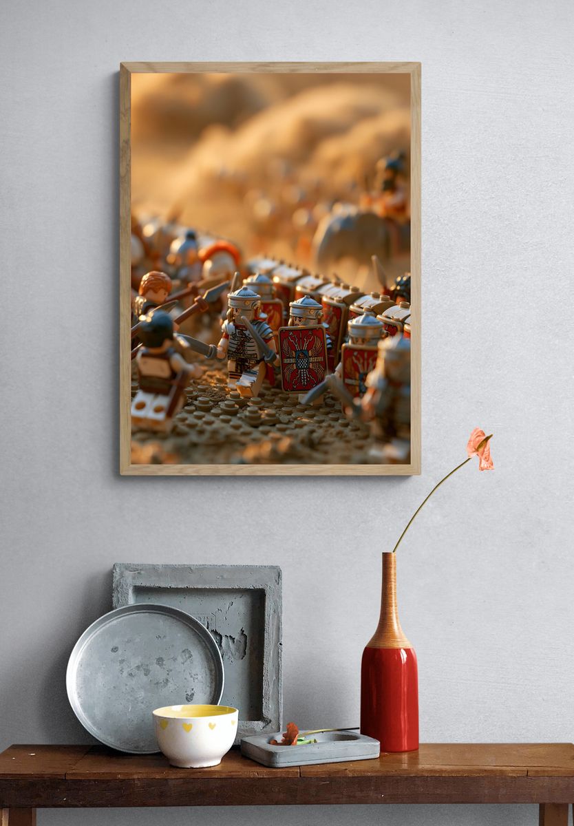 Elephant in Fridge Illustration Poster. — room view 3