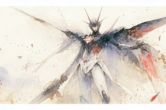 Mecha Angel Watercolor Poster. poster — illustration art