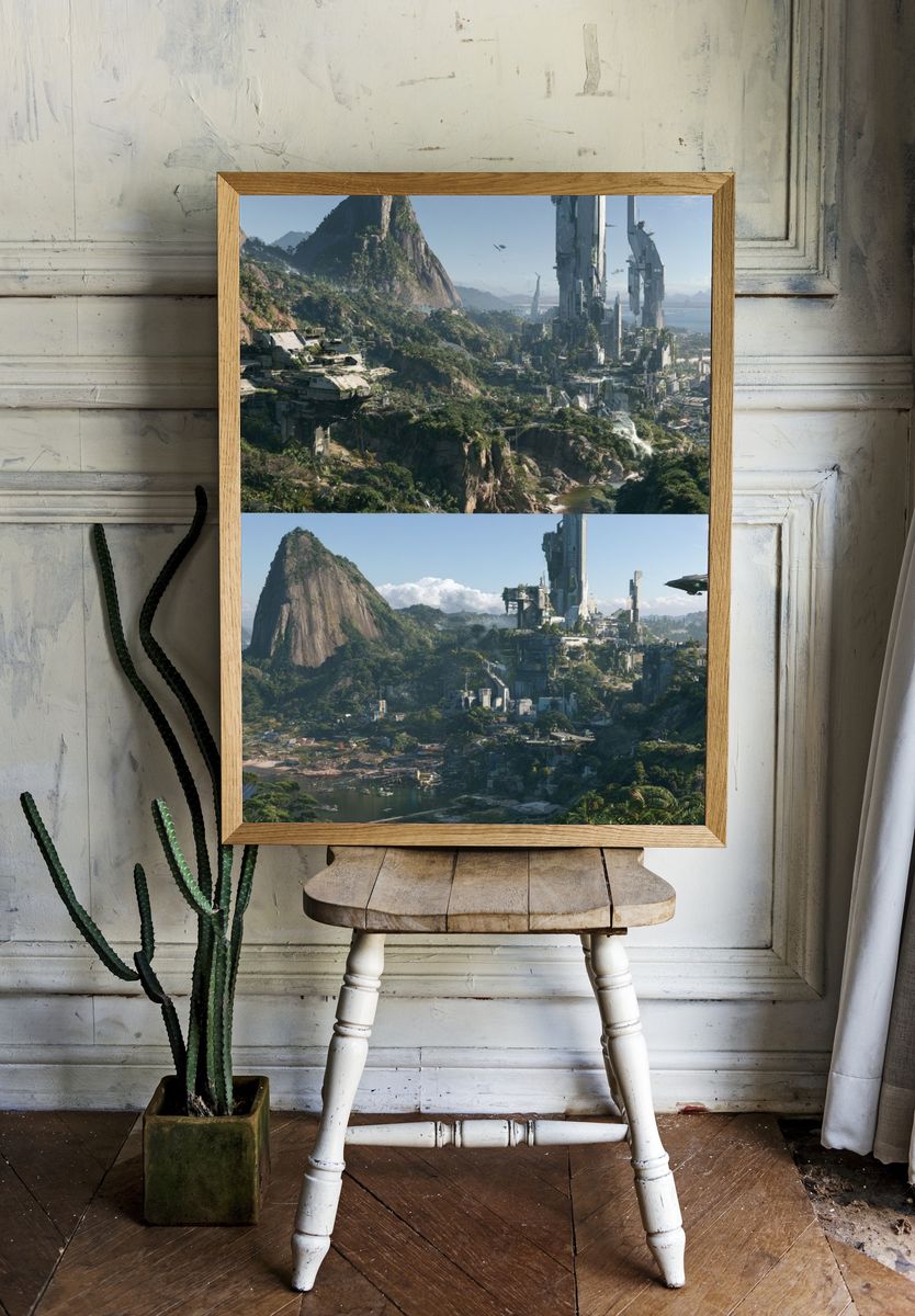 Knight and Horse Illustration Poster. — room view 1