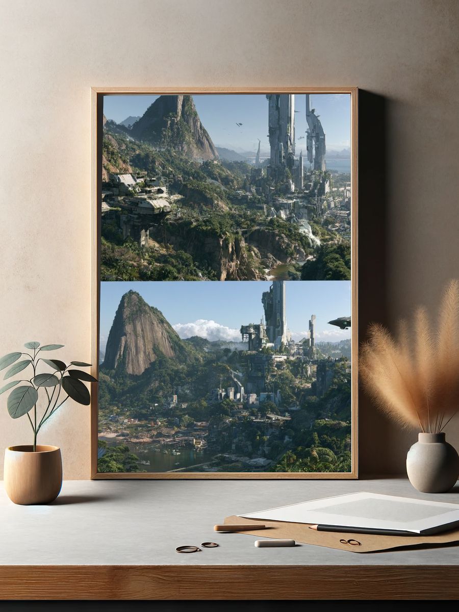 Knight and Horse Illustration Poster. — room view 2