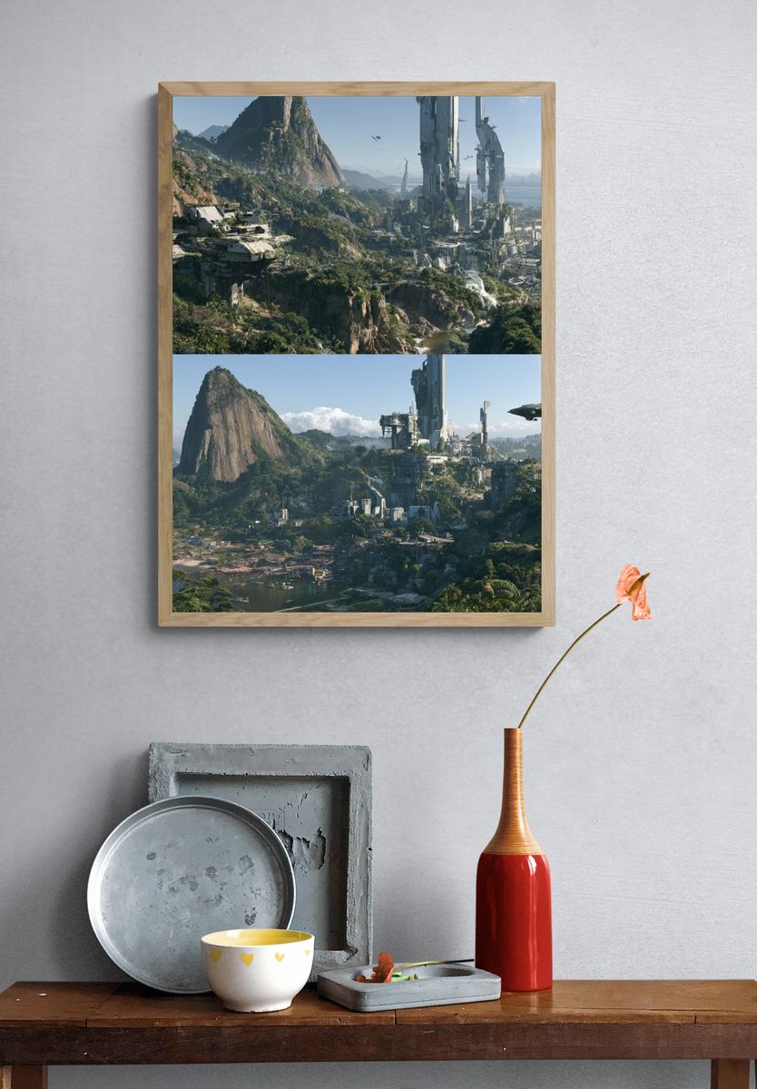 Knight and Horse Illustration Poster. — room view 3
