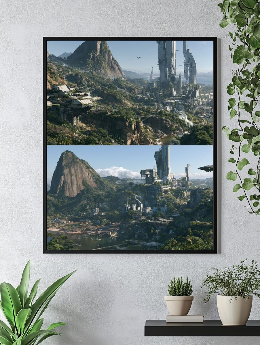 Knight and Horse Illustration Poster. — room view 4