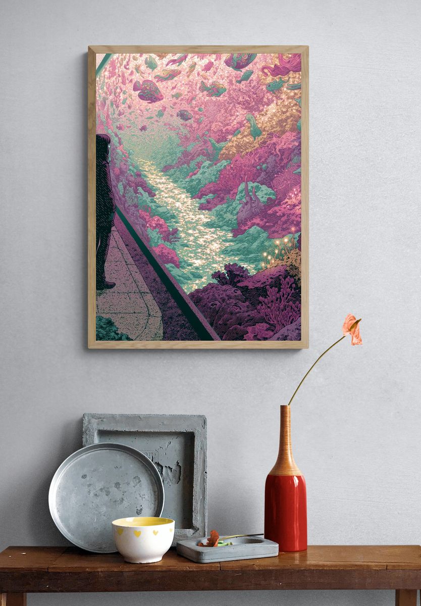Dreamlike Coral Canyon Print. — room view 3