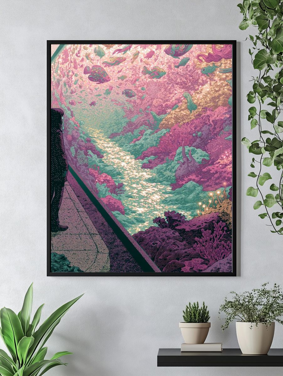 Dreamlike Coral Canyon Print. — room view 4