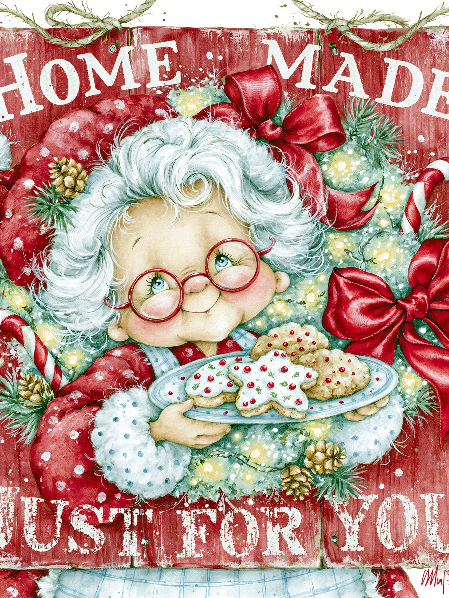 Home Made Santa Christmas Illustration Poster. poster — illustration art