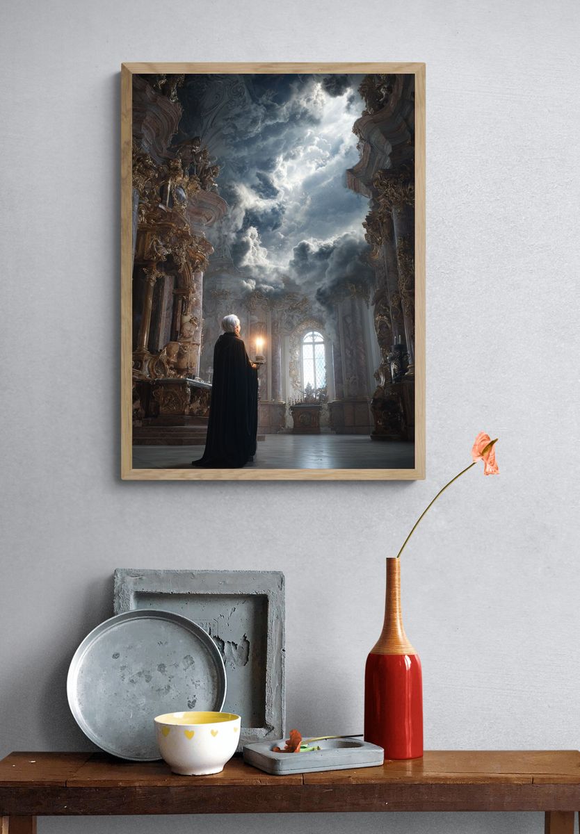 Celestial Cathedral Fantasy Print. — room view 3