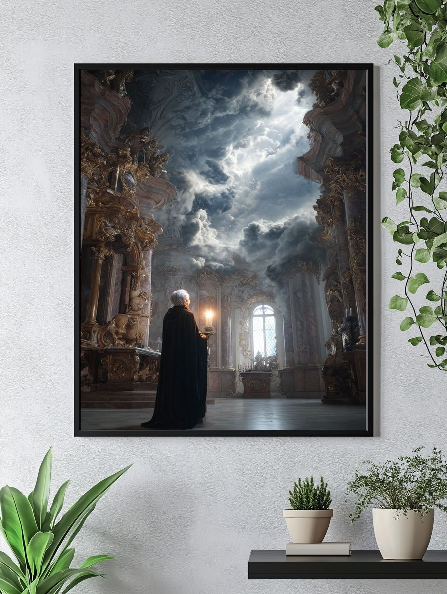 Celestial Cathedral Fantasy Print. — room view 4