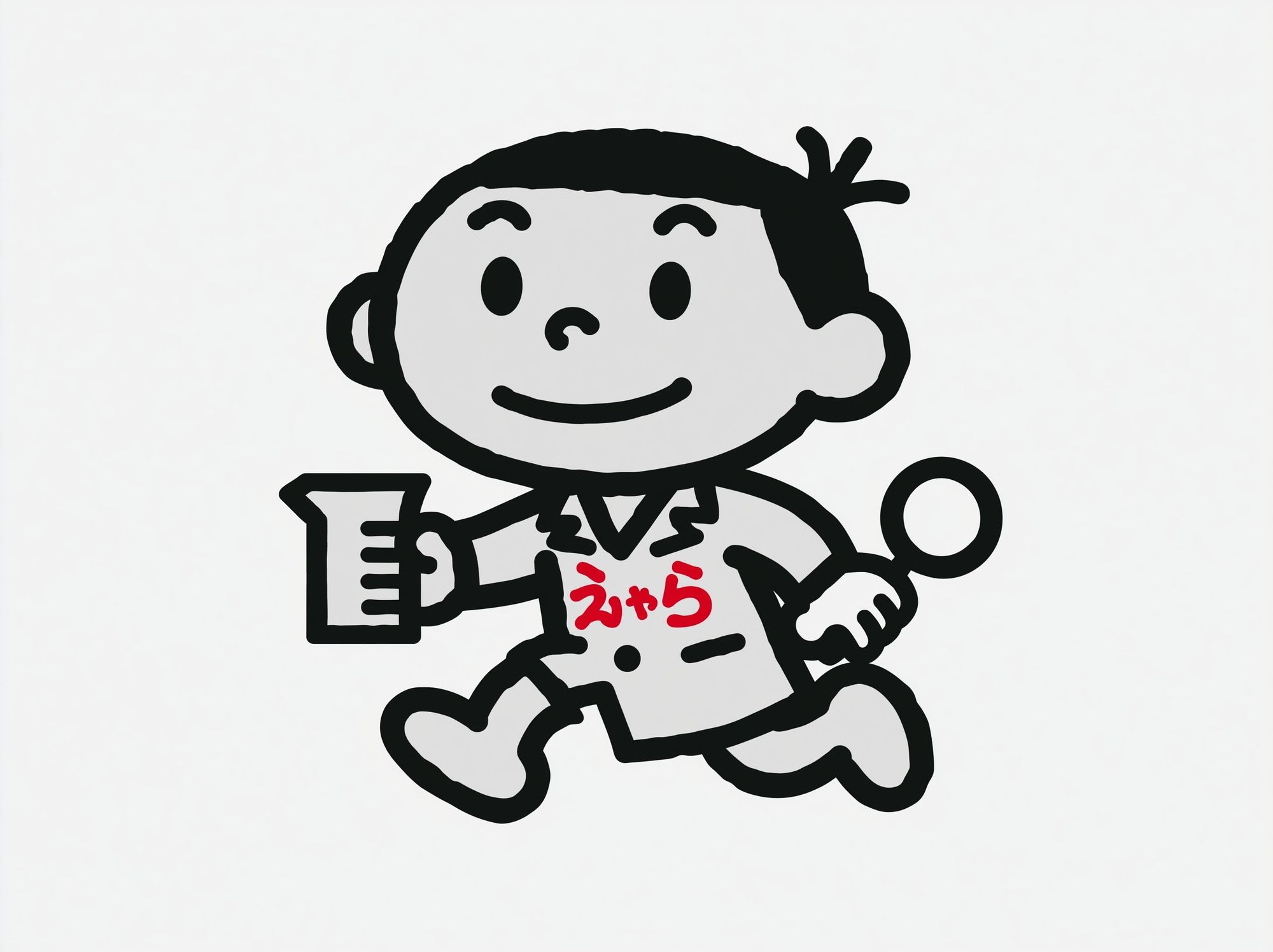 Cute Child with Beaker Typography Poster. poster detail