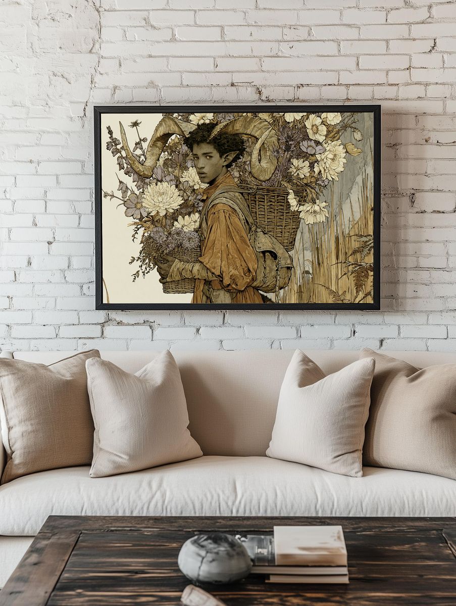 Girl in Glasses Illustration Poster. — room view 1