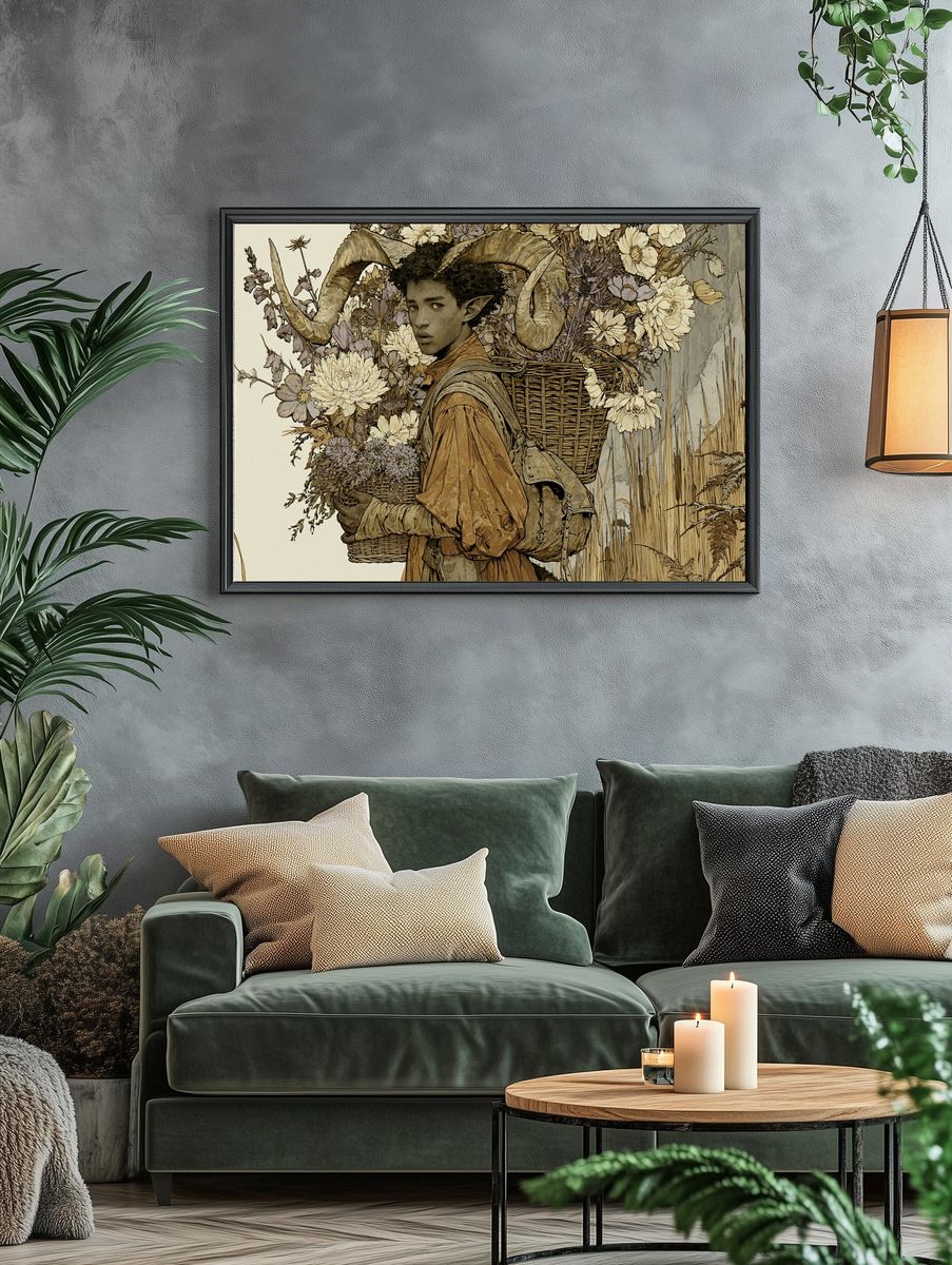 Girl in Glasses Illustration Poster. — room view 4