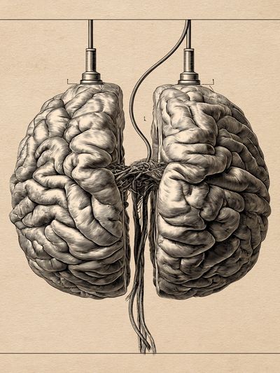Anatomical Brain Ink Print.