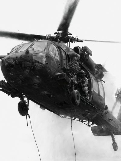 Black Hawk Assault Helicopter Print. poster