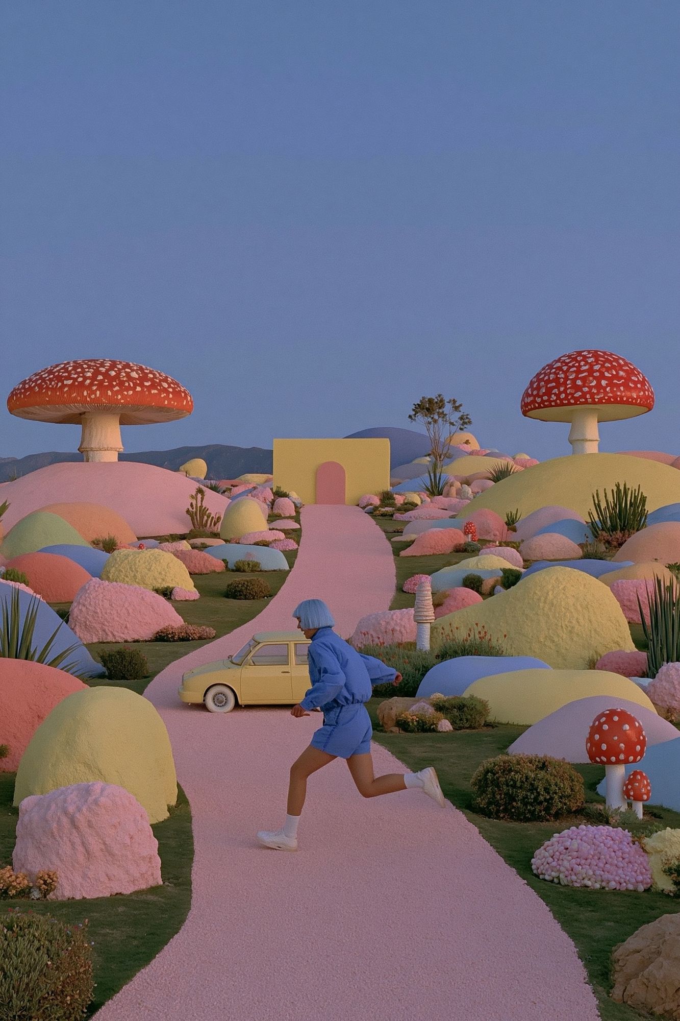 Surreal Mushroom Garden Poster. poster — illustration art