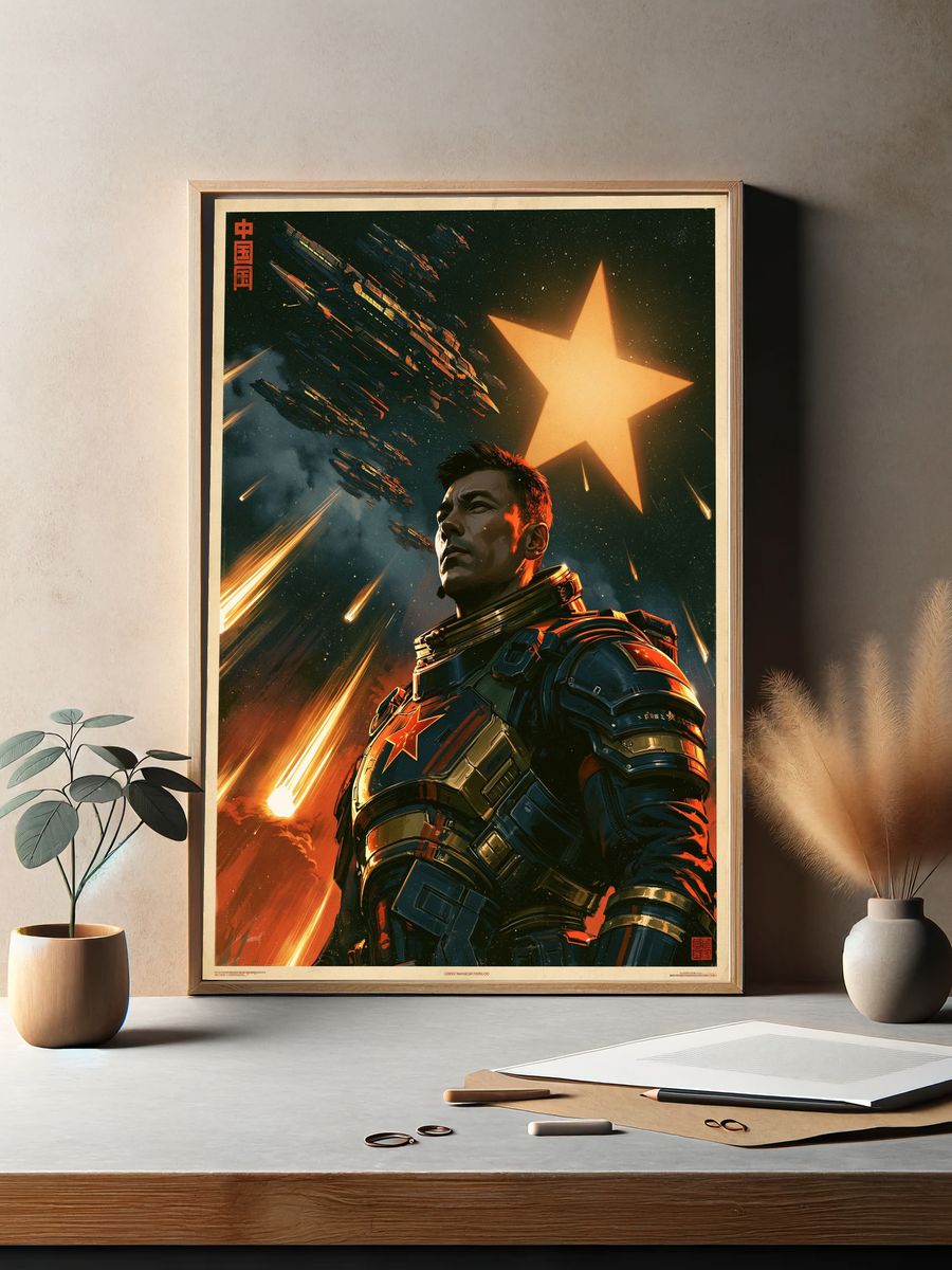 Space Soldier — Sci-Fi Print. — room view 2