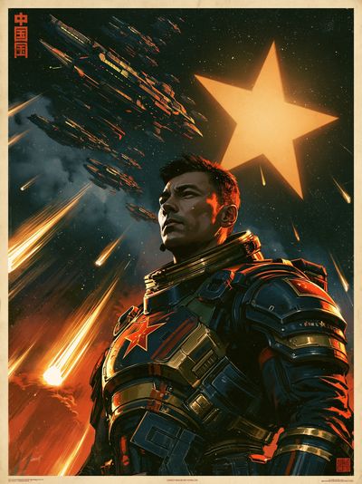 Space Soldier — Sci-Fi Print.