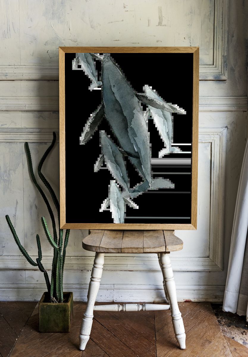 Gothic Portrait Illustration Poster. room preview
