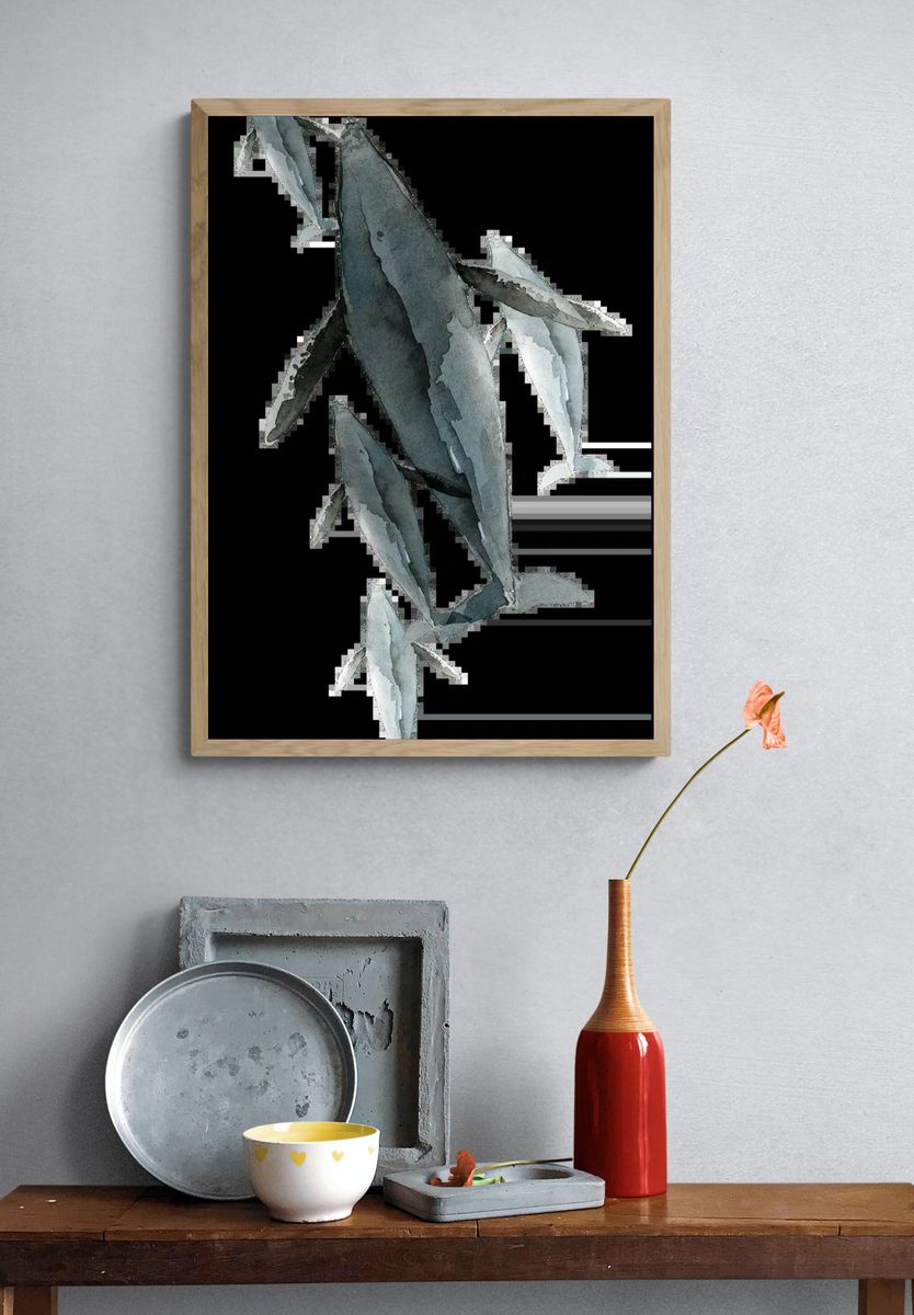 Gothic Portrait Illustration Poster. — room view 3