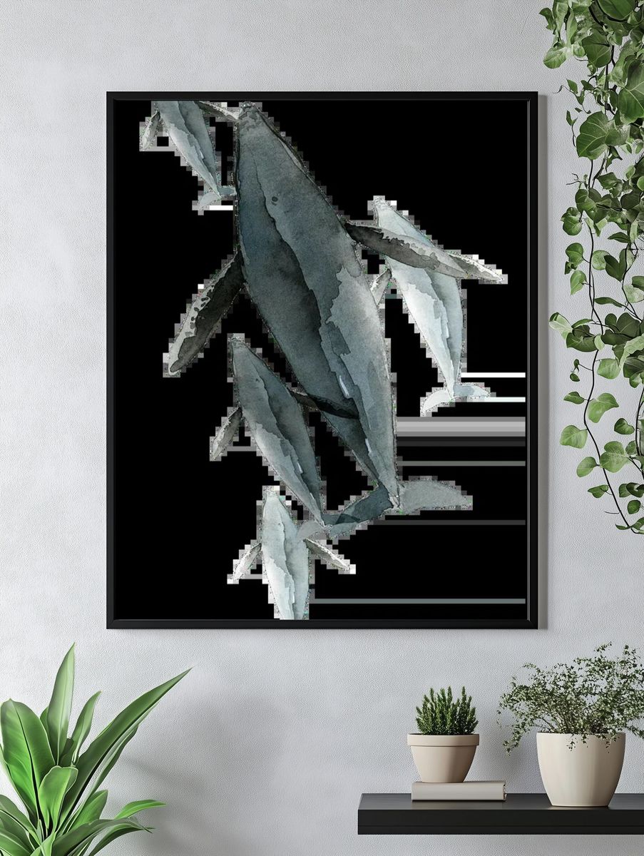 Gothic Portrait Illustration Poster. — room view 4