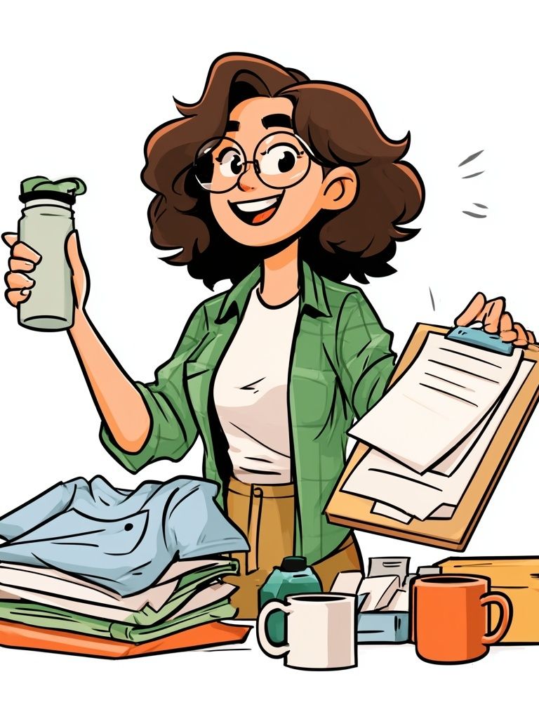 Organized Student Illustration Poster. poster — illustration art
