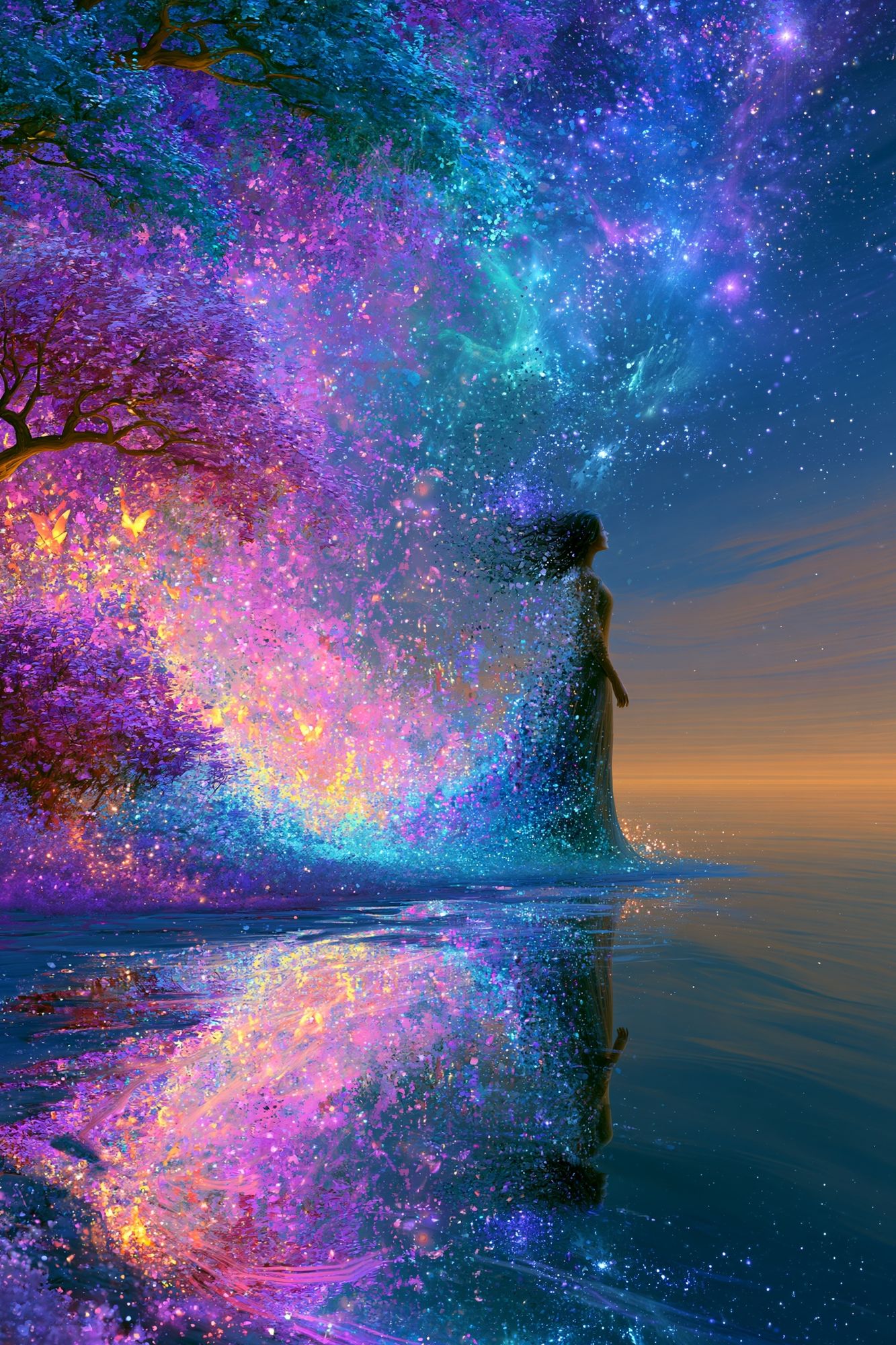 Celestial Woman Fantasy Print. poster detail