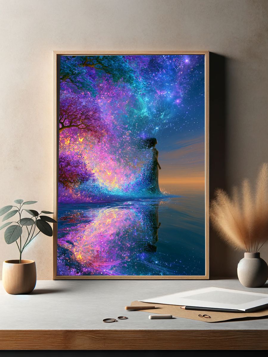 Celestial Woman Fantasy Print. — room view 2
