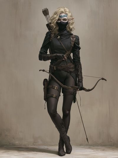 Elven Archer Fantasy Illustration Poster.