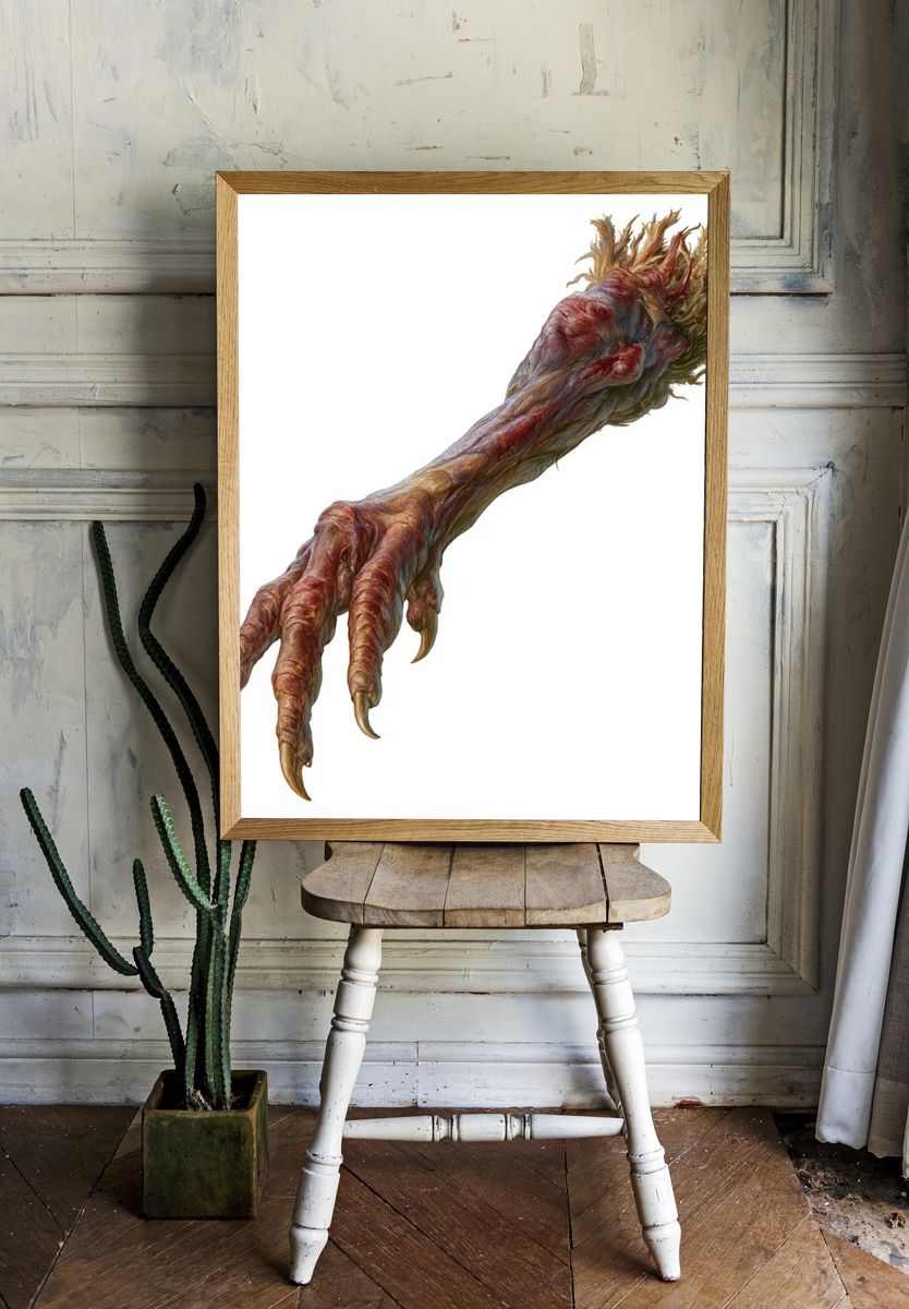 Monster Clawed Arm Illustration Poster. room preview